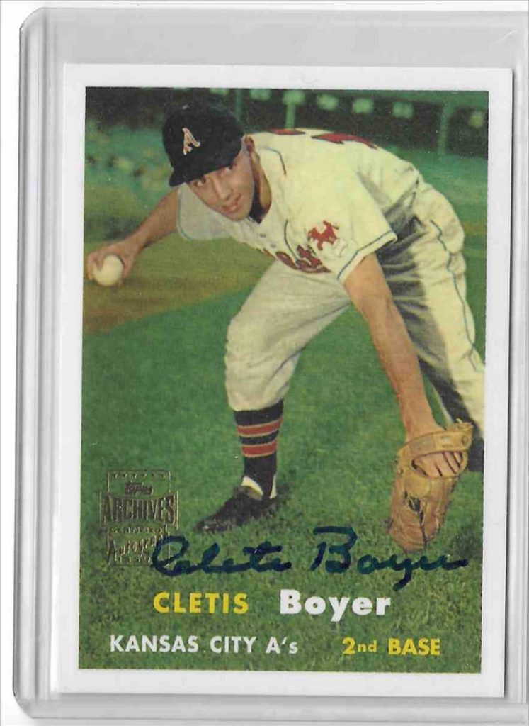 2001 Topps Archives Autographs TAA52 Cletis Boyer